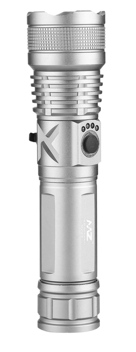 MZ M983 (Rechargeable LED Metal Torch) Zoomable 5 Modes Flashlight, Super Bright 100W Light with 1200mAh Battery - Image 2