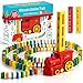 Atlasonix Domino Train Domino Train for Kids Dominos for Kids Automatic Domino Laying Toy Set 300 220160 Blocks with Colorful Dominos Montessori STEM Toy - Image 2