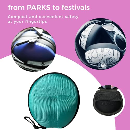 BANZ Baby Earmuffs Case – Premium Protective Hard EVA – Fits Baby Earmuffs and Bluetooth Headphones – Protects Children’s Hearing Gear – Travel Case – Lagoon - Image 5