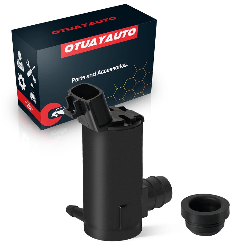 OTUAYAUTO Windshield Washer Pump Replacement for Toyota 97-06 Camry, 00-18 Tundra, 97-08 Solara, 03-08 Corolla, Lexus LX470 LS430 - OTUAYAUTO Factory OE Style with Grommet 85330-12340, 85330-33020, 85330-AA010 - Image 1