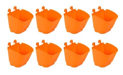 CAPPL Vertical Garden Wall Hanging Pot (Pack of 8, Orange) - Image 1
