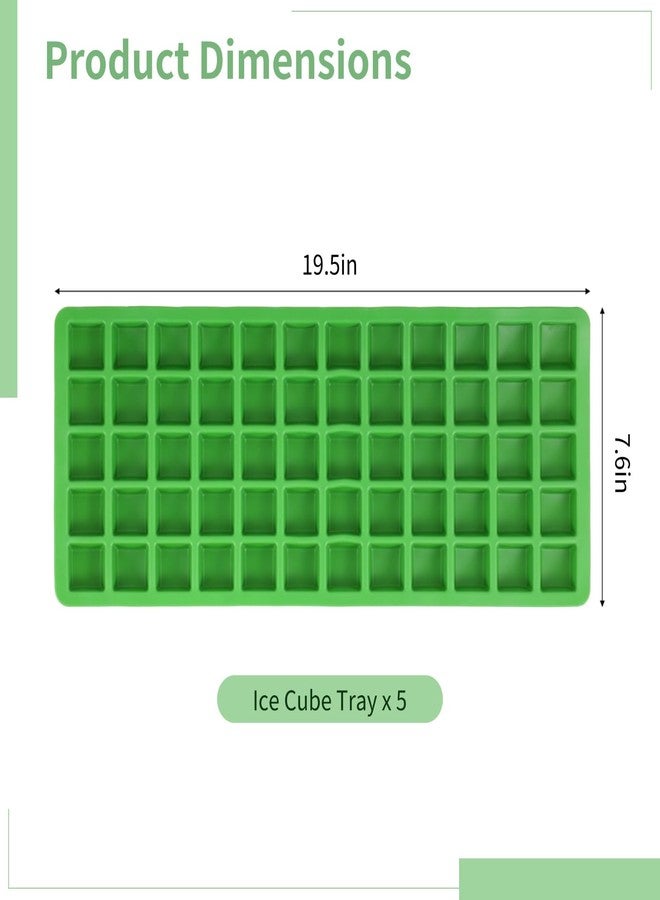 Homaisson 5 Pcs Silicone Ice Cube Tray, 60-Cavity Ice Mold Set, Food-Grade Silicone Ideal for Ice, Candy, and Chocolate, Flexible, Quality Easy to Clean - Image 4