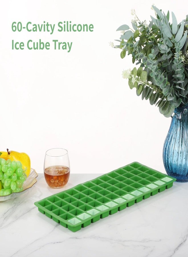 Homaisson 5 Pcs Silicone Ice Cube Tray, 60-Cavity Ice Mold Set, Food-Grade Silicone Ideal for Ice, Candy, and Chocolate, Flexible, Quality Easy to Clean - Image 2