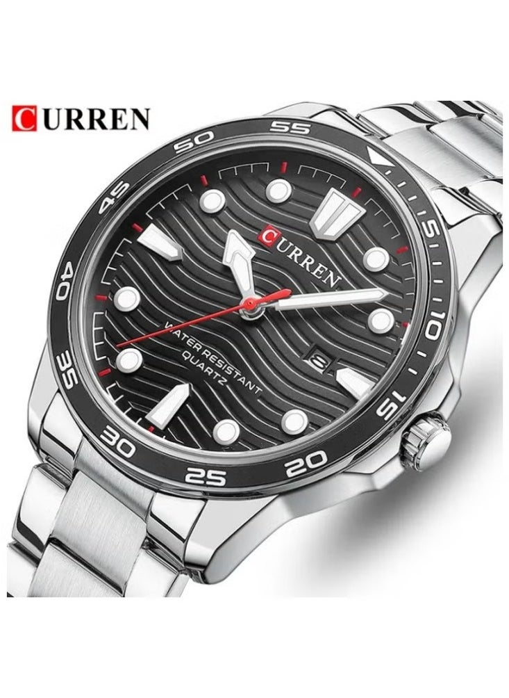 CURREN CURREN 8450 Top Luxury Brand Original Men's Quartz Watch Fashion Steel Strap Casual 30M Waterproof  - Image 2