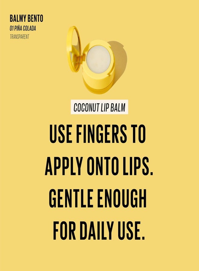 KAJA Lip Balm - Balmy Bento | Scrub, with Coconut Oil, Clear Finish Treatment, Moisturize, Exfoliate, Smoothes Butter Lips Care, Compact Travel Size, Piña Colada, Mother's Day, 0.4 Oz - Image 3
