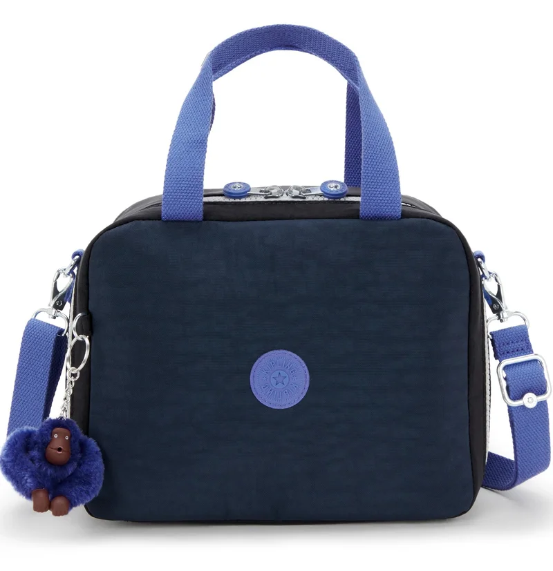 كيبلينغ حقيبة غداء مييو كبيرة مع جيب لعربة - ترو بلوك