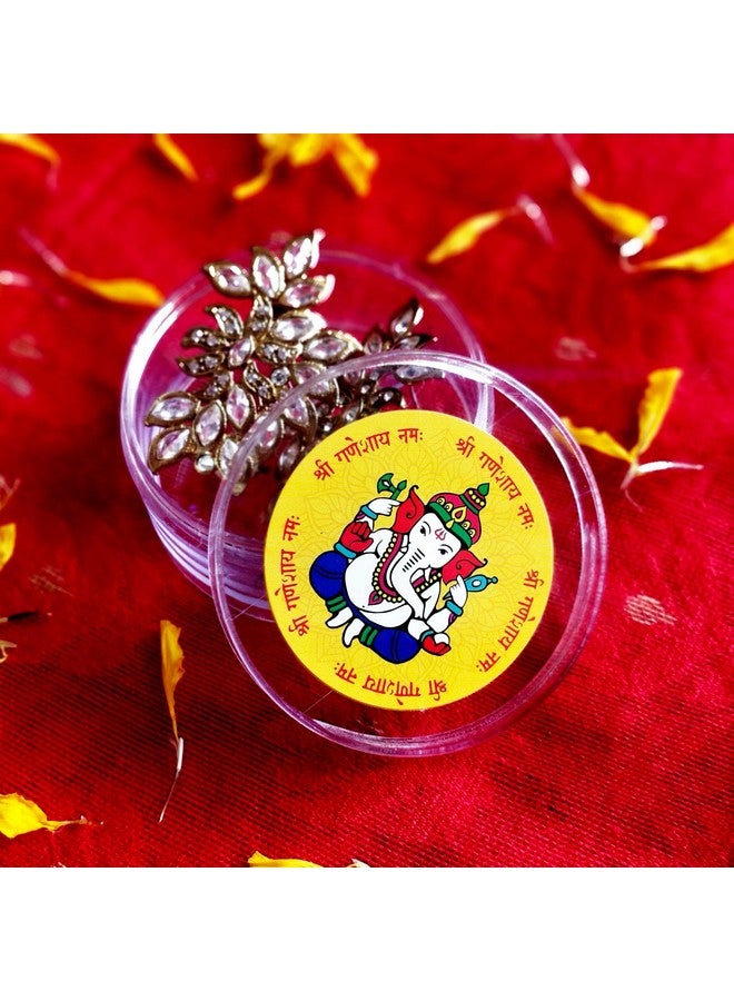 weRevel Shree Ganesha Decorative Party Stickers, 40 Count, 2 Inches, Round, 4 Traditional Colors - Image 3