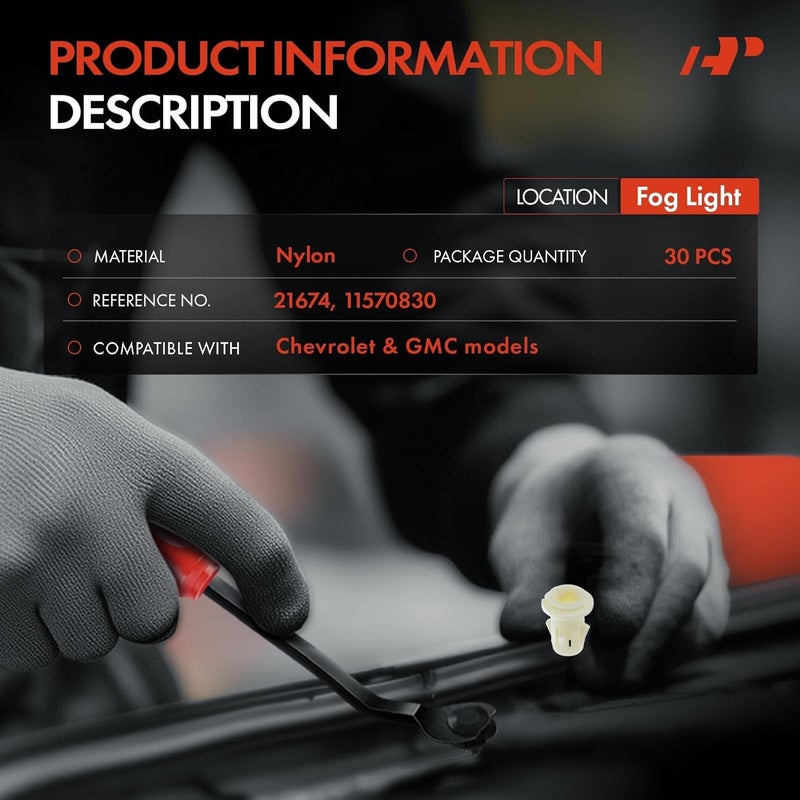 A-Premium 30PCS Nylon Retainer Clip Fasteners - Image 2