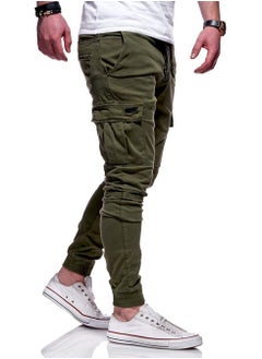 Loquat Men's Three-Dimensional Patch Pocket Elastic Sports Pants  - Image 2