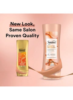 Suave Suave Shampoo and Conditioner Set, Keratin Infusion, Smoothing - Keratin Hair Treatment & Detangler, 48H Frizz Control, Anti-Frizz Hair Products, 12.6 Oz Ea (2 Piece Set)  - Image 3