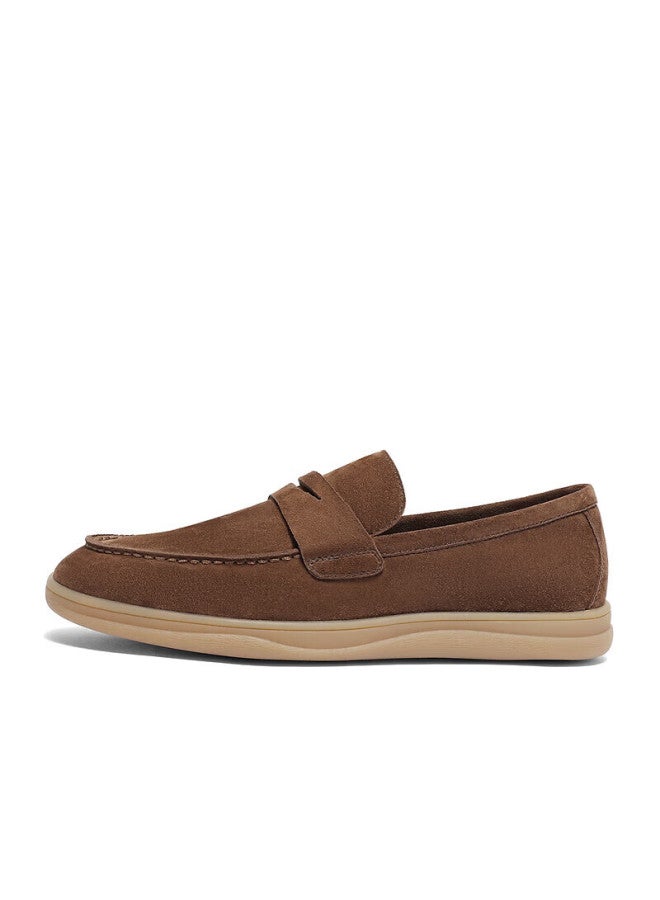 Senda a Casual Leather Shoes For Men, Same Style As In Shopping Malls, Slip-on Flat Shoes K1p02bm4, Brown, Size 40 - Image 4