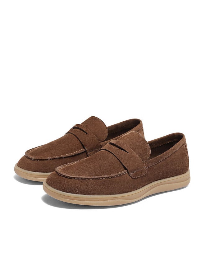 Senda a Casual Leather Shoes For Men, Same Style As In Shopping Malls, Slip-on Flat Shoes K1p02bm4, Brown, Size 40 - Image 3