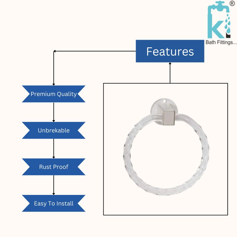 KI Unbreakable Napkin or Towel Ring (Twisted Shape) - Image 5