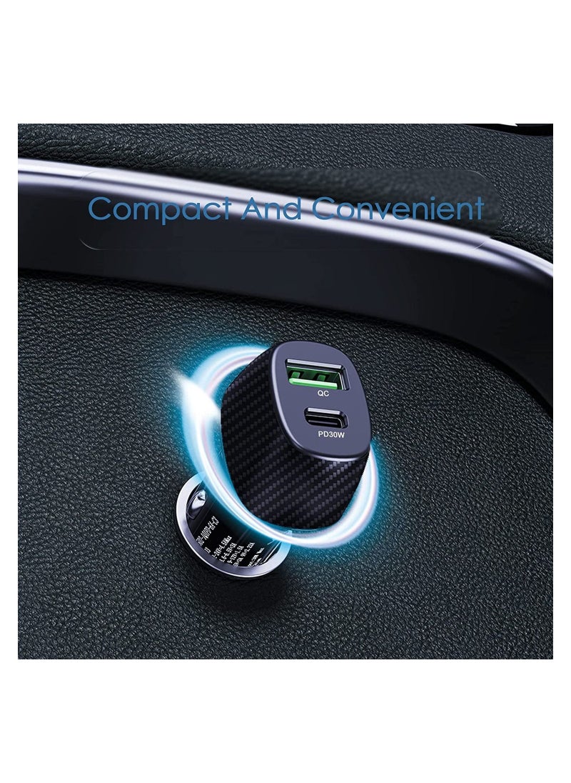 Phone Planet - USB C Car Charger, Phone Planet 38W Fast USB Car Charger Plug with PD&QC 3.0 Dual Port Compatible with iPhone - Image 1