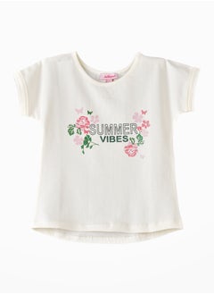 Sunshine Squad: Girls' Breezy Cotton Tees Playful Prints & Summer Fun