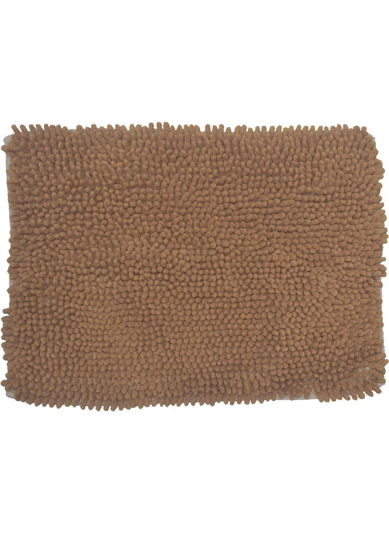 Bianca BIANCA Thick Shaggy Anti Slip Bath Mat -1pc Medium (Yakuza) | Fluffy & Soft Bath Rug, Floor Mat, Suitable for Bathroom | with Super Water Absorbency & Quick Dry Technology Solid-Brown  - Image 3