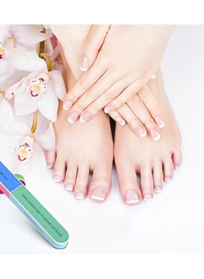CleanWave - The Pure Effect [2-Pieces ] 7-Way Nail Buffer Blocks – Shape, Smooth & Shine Natural Nails | 150 to 4000 Grit Buffers for Salon-Quality Finish at Home | All-in-One Nail File & Buffer Kit, Combines 7 essential nail care steps in one easy-to-use tool.  - Image 3