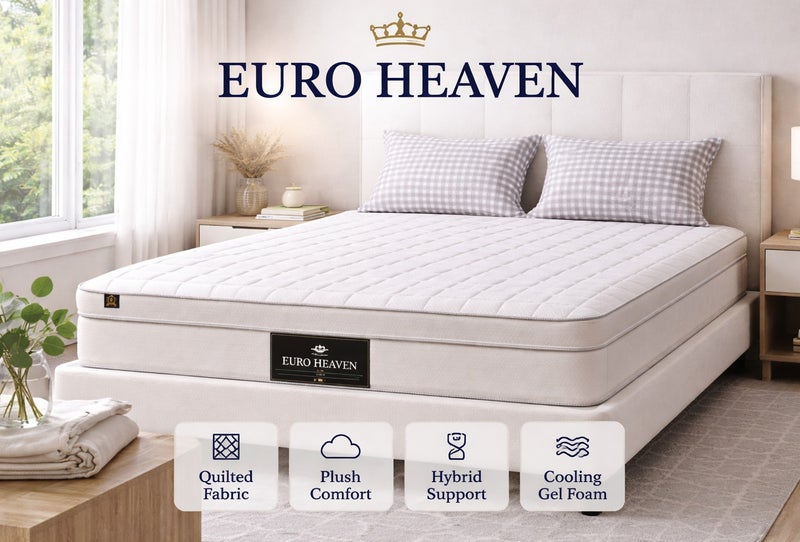 Rexal Home Euro Heaven 30 CM Premium Pocket Spring Mattress 190 x 90 Gel Infused Memory Foam High Resilience Foam Medium Firm Pressure Relief Low Motion Transfer - Image 4