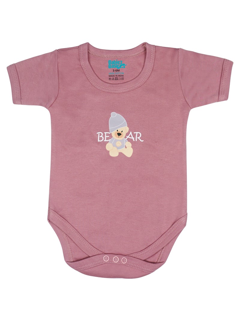 Babies Basic 5 piece Unisex 100% Cotton Sets include Bib, Romper, Mittens, Cap and Sleepsuit/Jumpsuit - Image 3