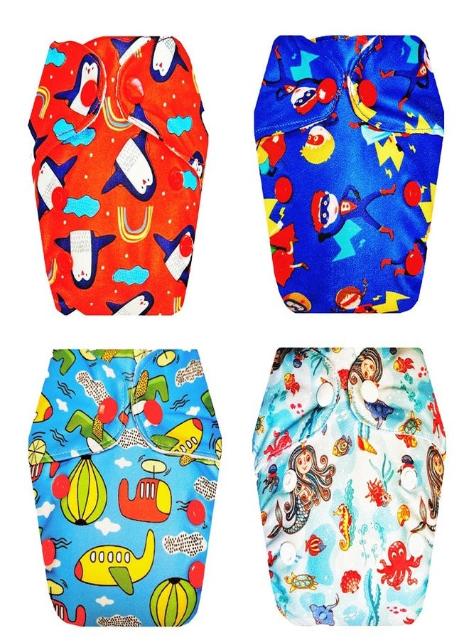 Dumbledo Premium Newborn Cloth Diaper with Integrated Soaker (Pack of 4) | Dry Feel and Comfortable | Leakproof | Easy to Clean | Trusted by Moms | 0 - 4 Months | Unisex Baby - Image 1