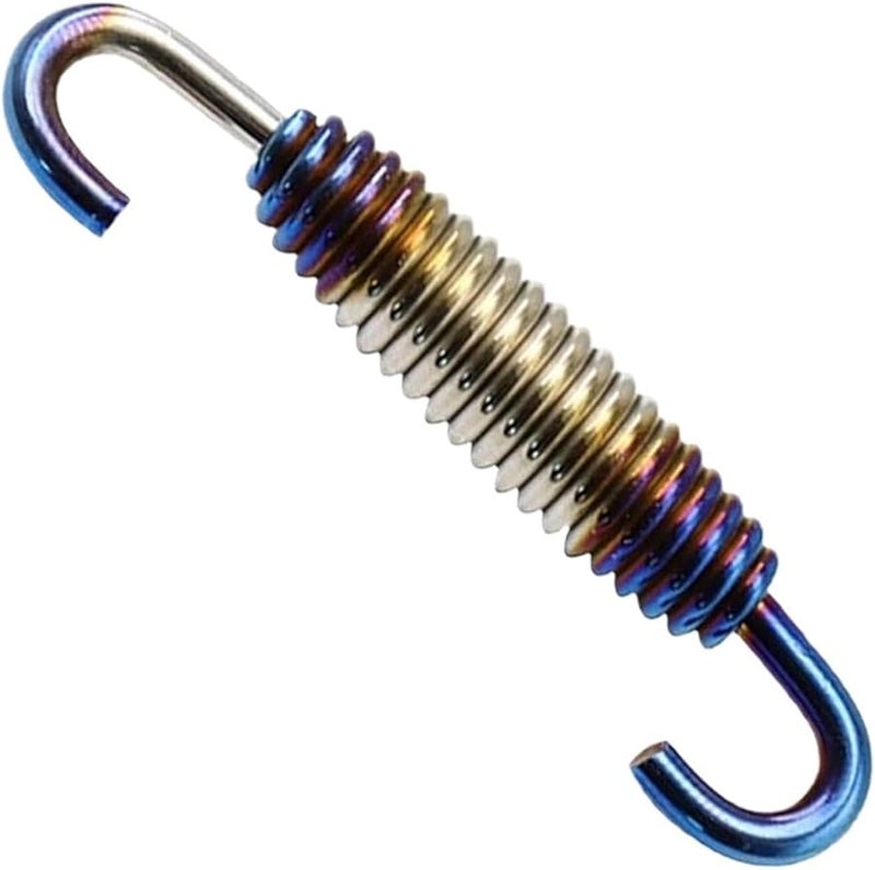 Motorcycle Exhaust Pipe Springs 6PCS Stainless Steel Muffler Elastic Modified Accessories Blue - Image 2