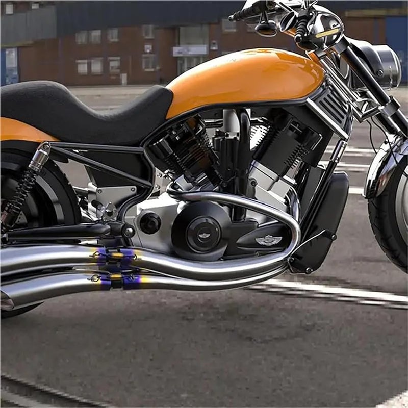 Motorcycle Exhaust Pipe Springs 6PCS Stainless Steel Muffler Elastic Modified Accessories Blue - Image 5