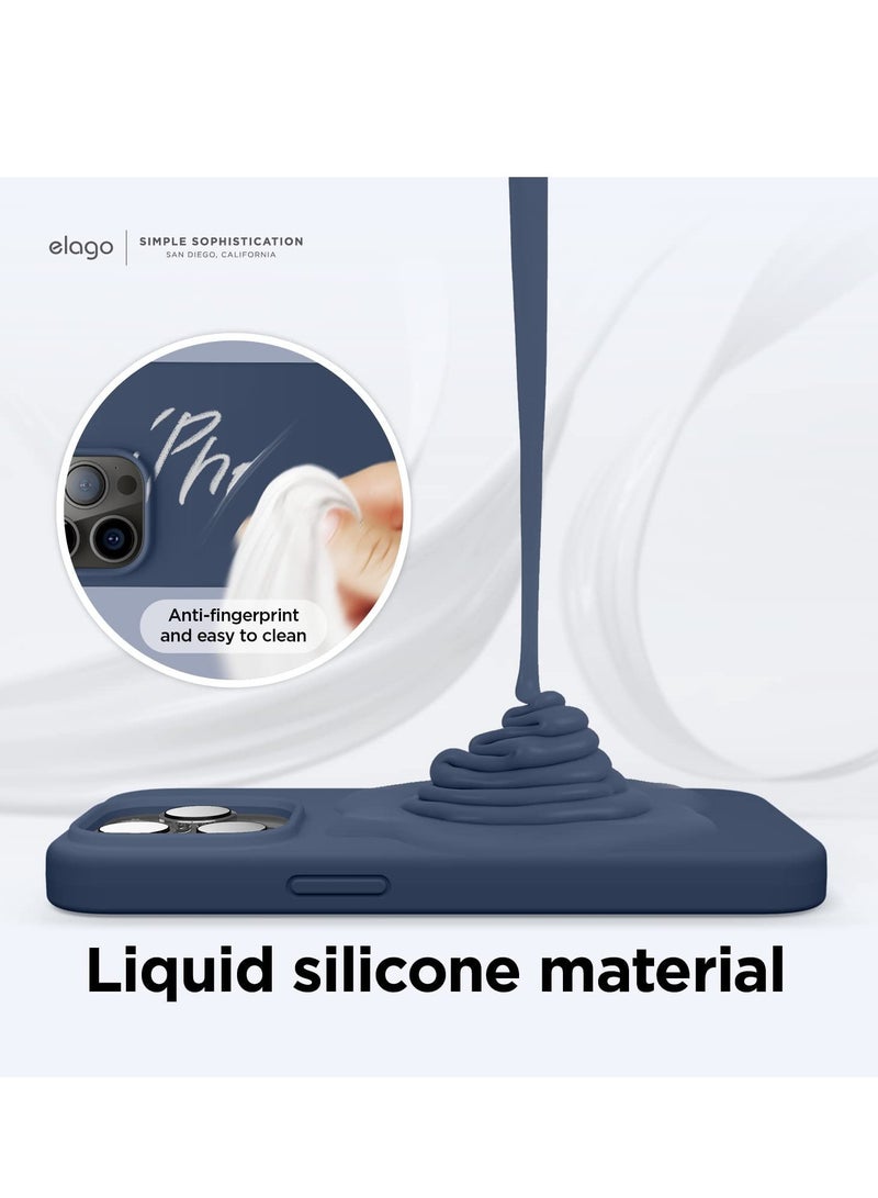 ELTRAZONE Silicone for iPhone 14 Pro MAX case cover Shockproof compatible with MagSafe - Jean Indigo - Image 3