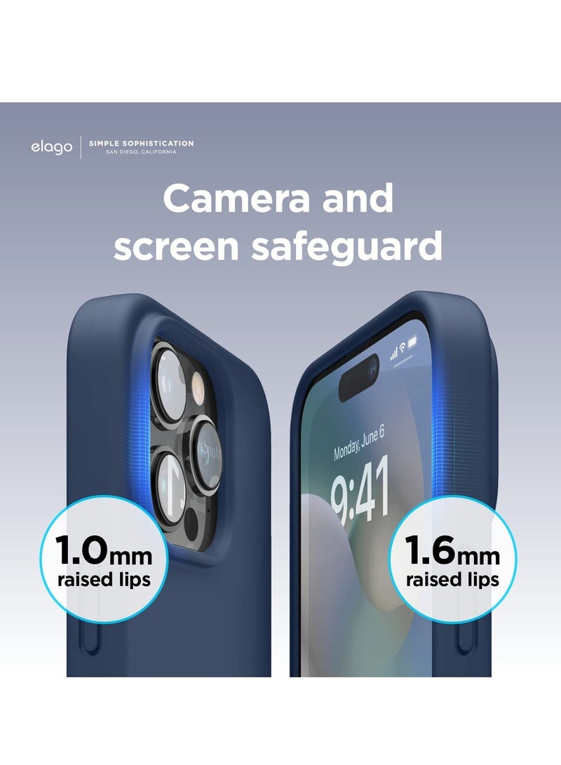 ELTRAZONE Silicone for iPhone 14 Pro MAX case cover Shockproof compatible with MagSafe - Jean Indigo - Image 2