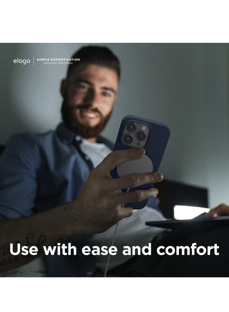 ELTRAZONE Silicone for iPhone 14 Pro MAX case cover Shockproof compatible with MagSafe - Jean Indigo - Image 4
