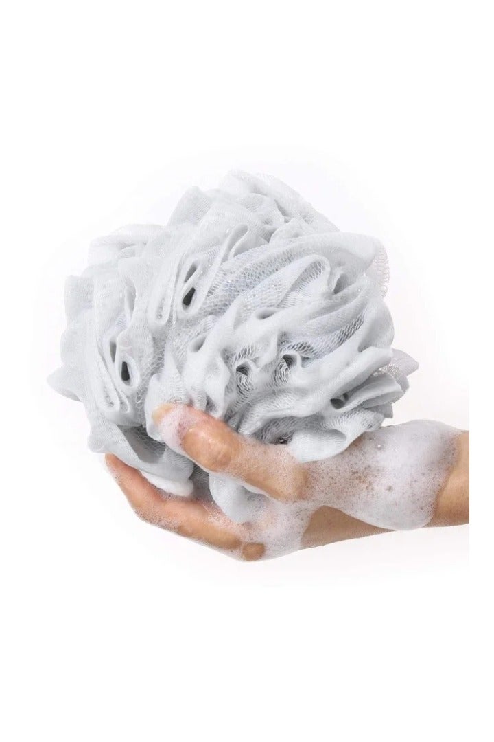 نقطة التسوق إسفنجة استحمام، ليفة استحمام، 60 جرام، شبك، ربطات شعر، ليفة استحمام، ليفة استحمام للجسم، 3 قطع - Image 2