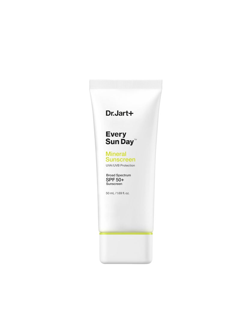 DrJart Every Sun Day Mineral Korean Sunscreen SPF 50 for Face  Korean Skin Care  Travel Size 169 Fl Oz