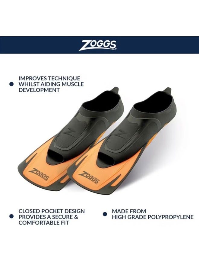 Zoggs Swim Energy Swimming Fins for Adults Size 34 Training Fins with Closed Pocket for Secure Fit Builds Leg Strength & Kick Efficiency Durable Polypropylene Construction | 465214-SFOR34 - Image 2