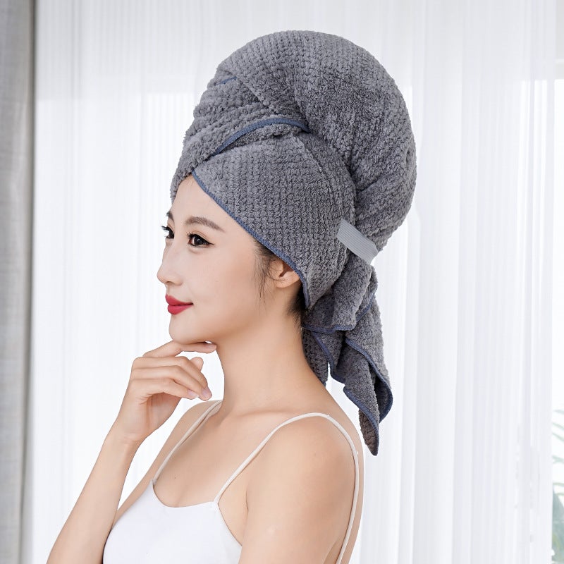 Generic Pineapple Pattern Coral Fleece Hair Towel 60*100cmPineapple plaid gray Pineapple plaid gray 