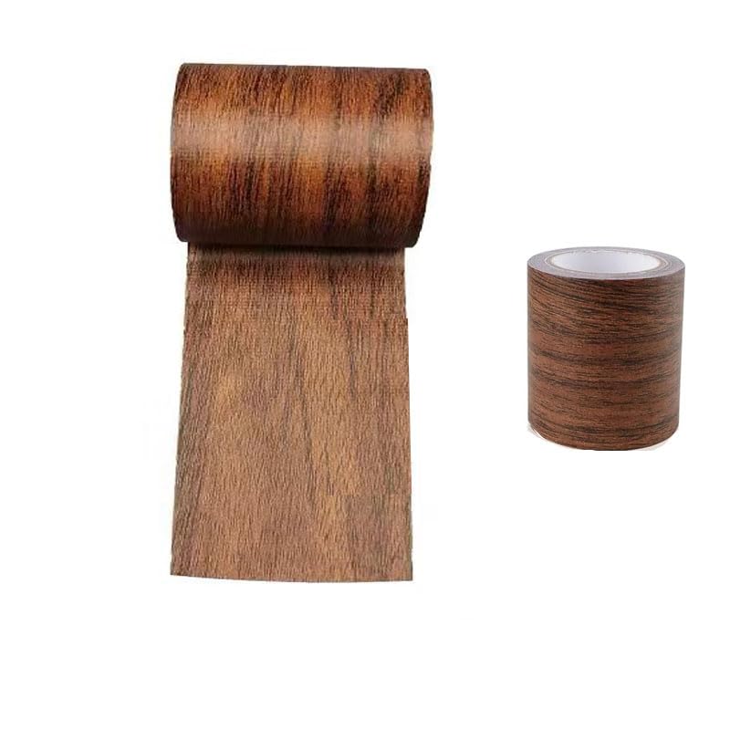 Aputue Wood Grain Repair Tape, 2PCS Waterproof Self Adhesive Repair Patch, Wood Grain Tape, Durable Versatile Adhesive Tape for Tables, Kitchen, Floor, Living Room Decoration (Dark Brown) - Image 1