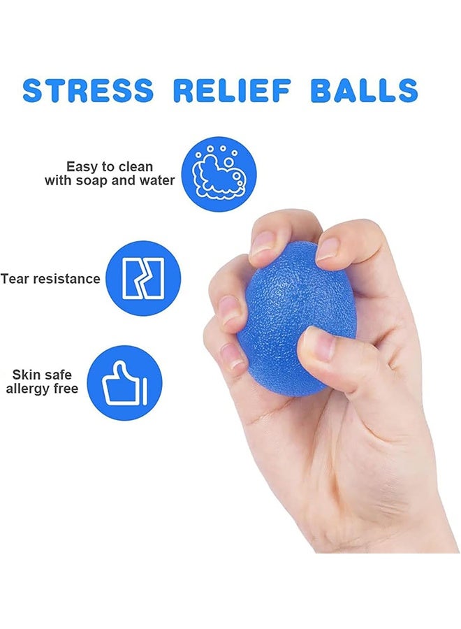 جي أس 3 قطعة اليد قبضة قوة مدرب، الكرة الإغاثة من الإجهاد للبالغين والأطفال، العلاج إعادة التأهيل المعصم معدات قبضة اليد الكرة Squishy إصبع المقاومة ممارسة الضغط - Image 2