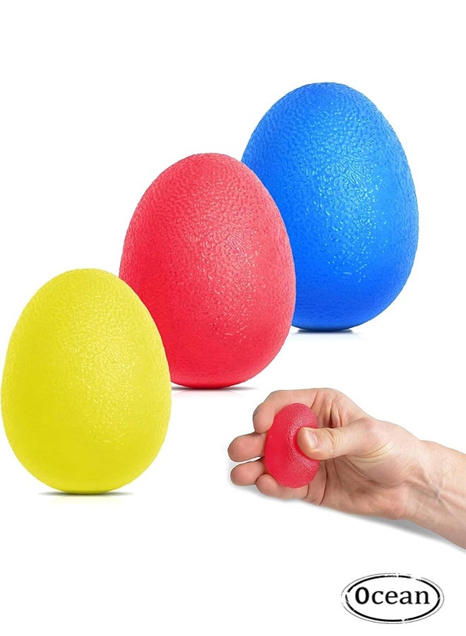 جي أس 3 قطعة اليد قبضة قوة مدرب، الكرة الإغاثة من الإجهاد للبالغين والأطفال، العلاج إعادة التأهيل المعصم معدات قبضة اليد الكرة Squishy إصبع المقاومة ممارسة الضغط - Image 1