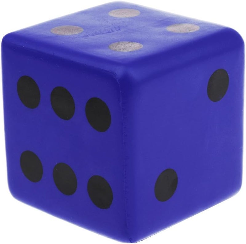 klarako Sponge Dice, Foam Dice Playing Spot Dice Large Dice  Blue - Image 1