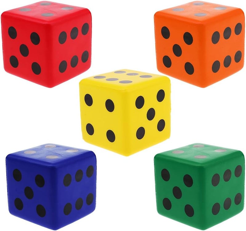 klarako Sponge Dice, Foam Dice Playing Spot Dice Large Dice  Blue - Image 5