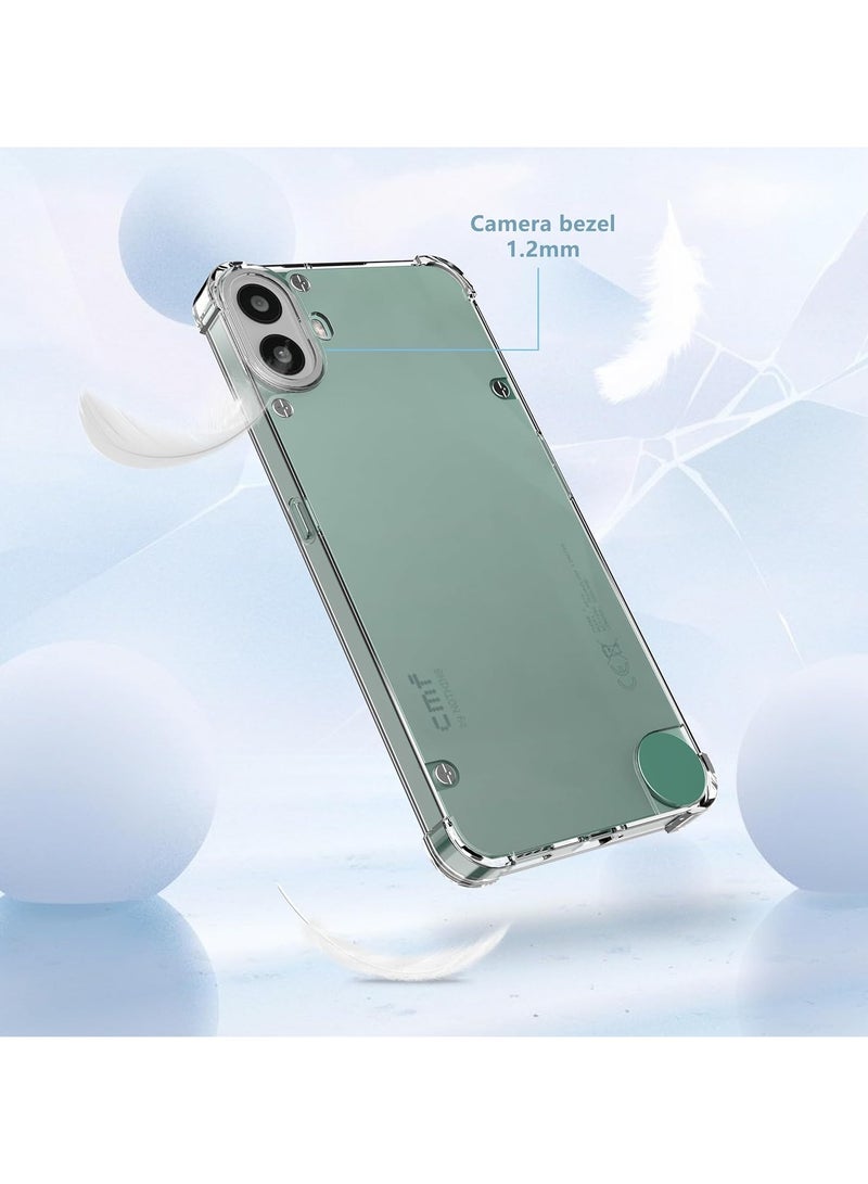 Case for Nothing CMF Phone 1 Clear Cover Case with Camera Protection Transparent Reinforced Corner Bumper Soft TPU Cover Shockproof Phone Case for Nothing CMF Phone 1 - Image 3