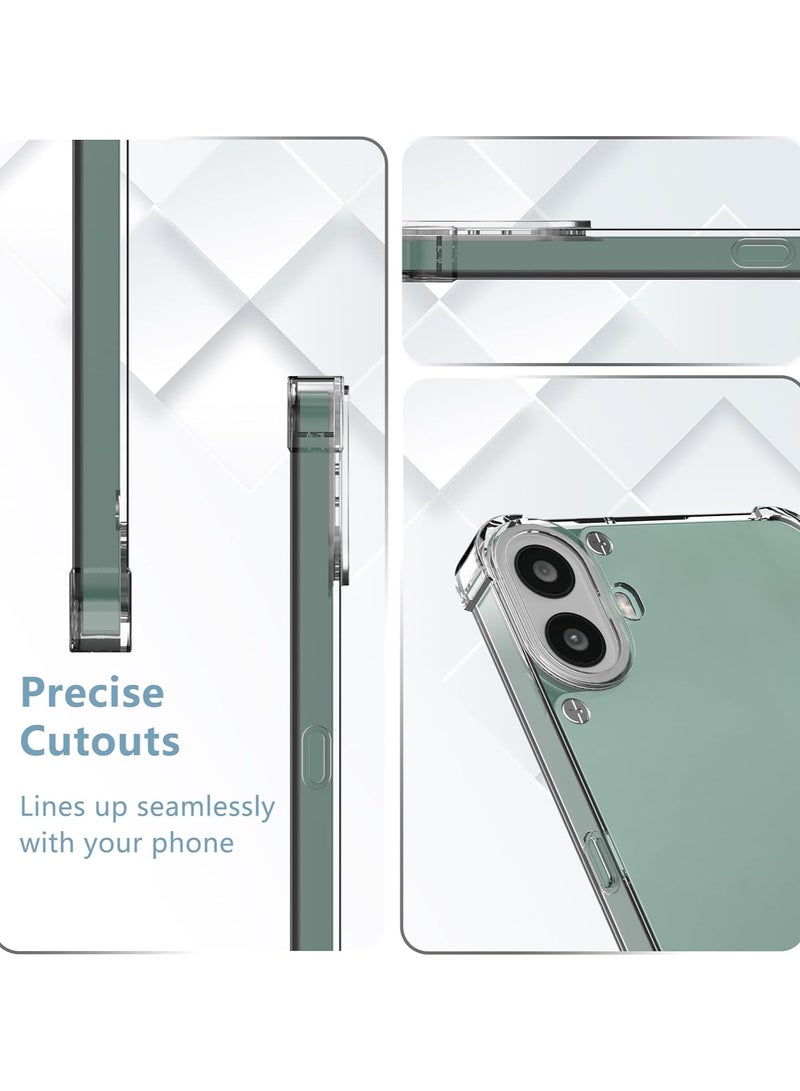 Case for Nothing CMF Phone 1 Clear Cover Case with Camera Protection Transparent Reinforced Corner Bumper Soft TPU Cover Shockproof Phone Case for Nothing CMF Phone 1 - Image 4