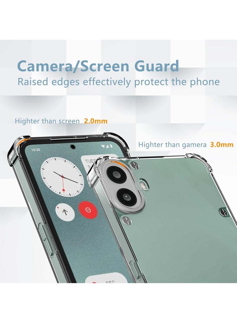 Case for Nothing CMF Phone 1 Clear Cover Case with Camera Protection Transparent Reinforced Corner Bumper Soft TPU Cover Shockproof Phone Case for Nothing CMF Phone 1 - Image 5