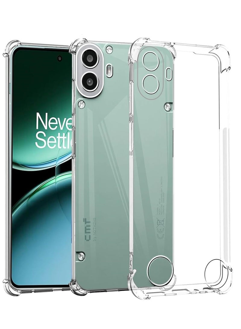 Case for Nothing CMF Phone 1 Clear Cover Case with Camera Protection Transparent Reinforced Corner Bumper Soft TPU Cover Shockproof Phone Case for Nothing CMF Phone 1 - Image 1