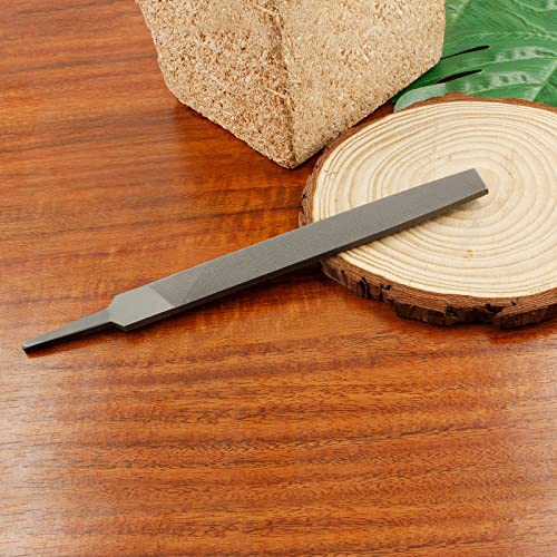 Bivethoi 6 Inch Flat Medium Cut File, High-Carbon Steel Double Cut Teeth Single Hand File Without Handle Suitable for Wood, Metal, Sharpening - Image 4