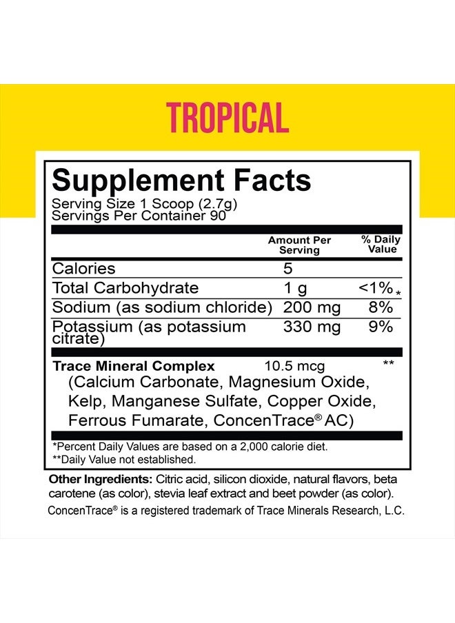 Dr. Price's Vitamins - Electrolytes Powder No Sugar - Electrolyte Mix - Hydration Drink - Keto Electrolytes - Fasting Electrolytes - Water Enhancer, No Tablets, Non-GMO, Gluten Free, Sports Drink - 90 Servings Tropical - Image 1