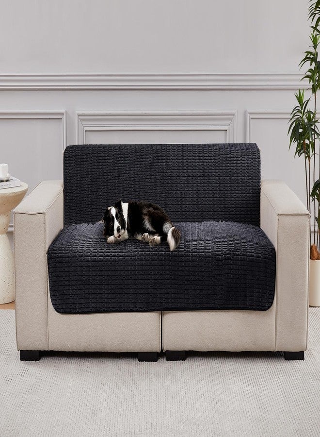 Meider Dog Bed Cover Pet Couch Covers for Sofa,Anti-Slip Furniture Protector Washable Couch Pads for Cushions (Black, 58x82 inch) - Image 1