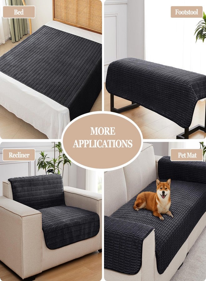 Meider Dog Bed Cover Pet Couch Covers for Sofa,Anti-Slip Furniture Protector Washable Couch Pads for Cushions (Black, 58x82 inch) - Image 3