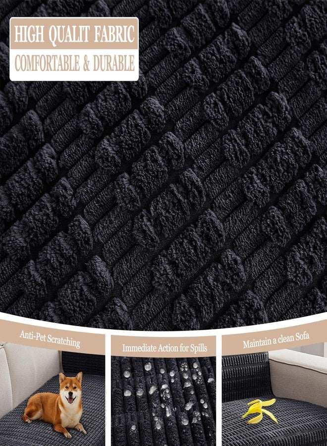 Meider Dog Bed Cover Pet Couch Covers for Sofa,Anti-Slip Furniture Protector Washable Couch Pads for Cushions (Black, 58x82 inch) - Image 4