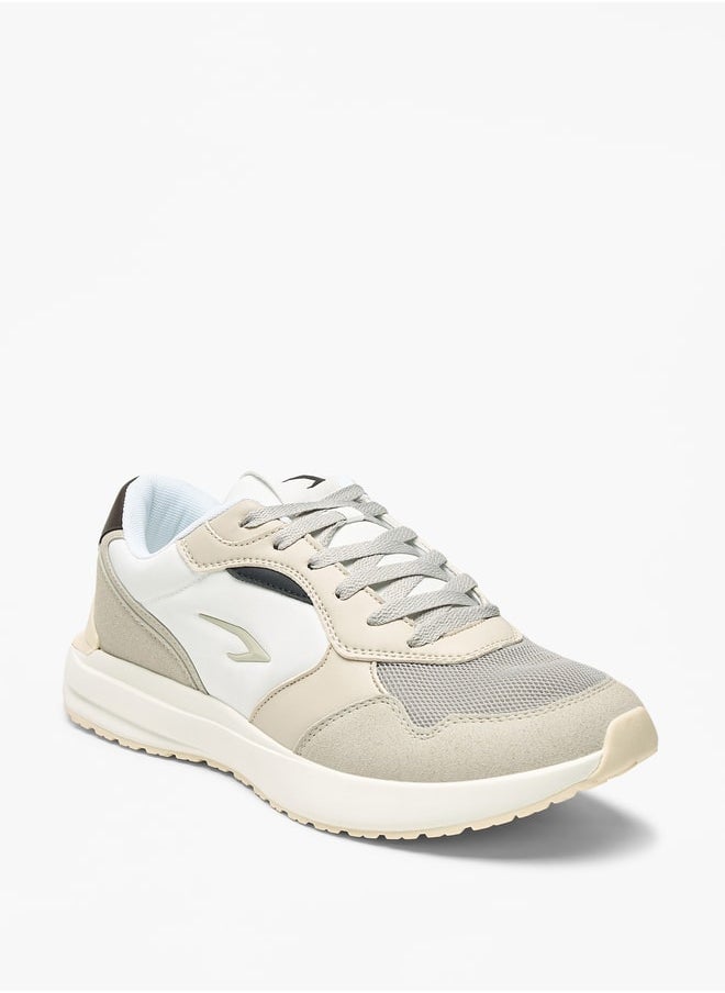 Dash Colourblock Walking Shoes with Lace-Up Closure  - Image 1