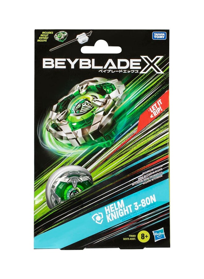 BeyBlade X Launcher Helm Knight 3-80N | Right Spinning Defense Type Top & Launcher | Takara Tomy-Designed X | Gift For Lovers And Kids - Image 2
