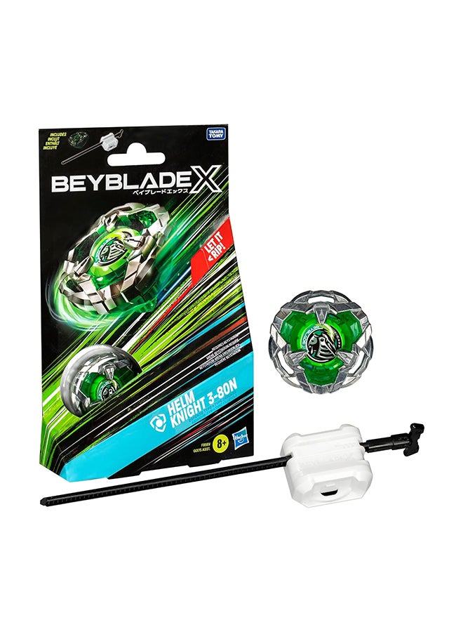 BeyBlade X Launcher Helm Knight 3-80N | Right Spinning Defense Type Top & Launcher | Takara Tomy-Designed X | Gift For Lovers And Kids - Image 1